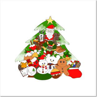 Christmas doodles Posters and Art